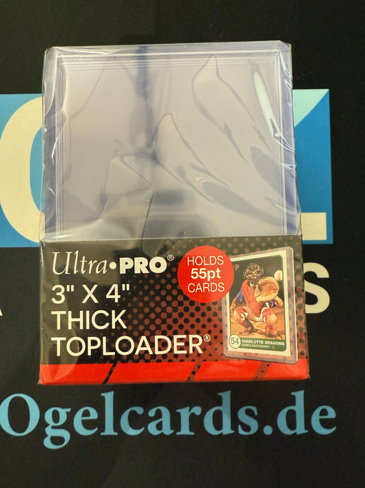 Ultra Pro 3" x 4" THICK 55PT Toploader - 25 Stück
