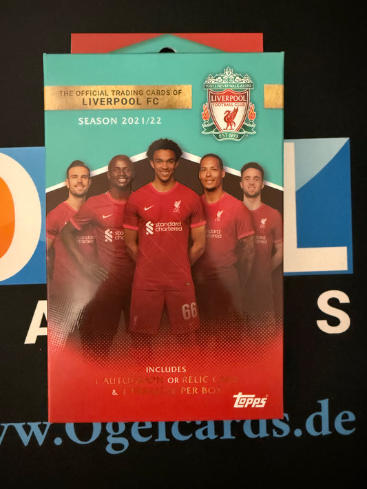 2021-22 TOPPS Liverpool FC Official Team Set Box